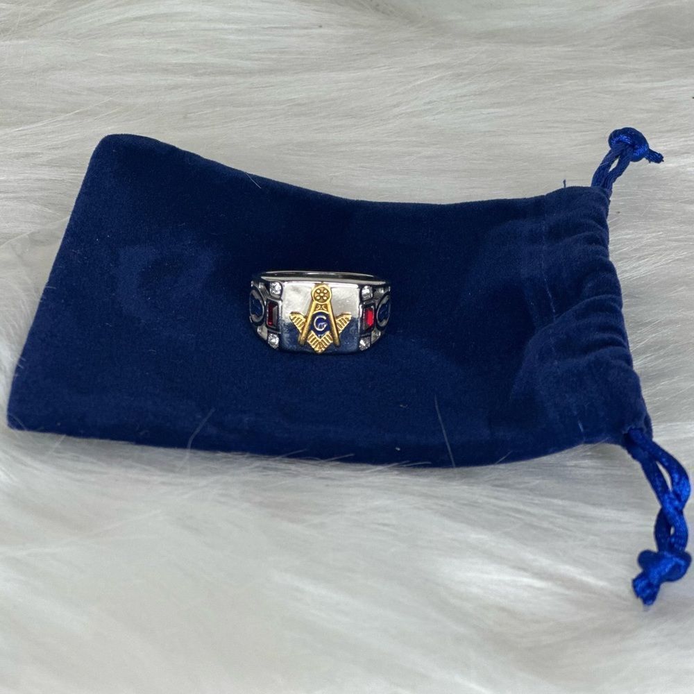 Freemason Masonic Rings Men's Stainless Steel Vintage NEW, never worn Size 9